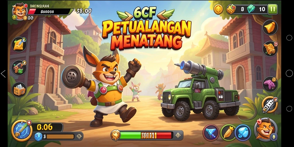 Tampilan menarik dari gameplay 6CF yang menantang.