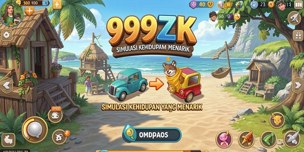 Gambaran aktivitas seru dalam gameplay 999ZK.