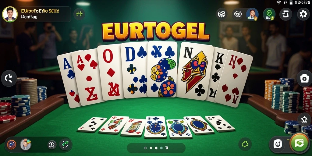 Tampilan utama gameplay Domino di EUROTOGEL yang menarik.