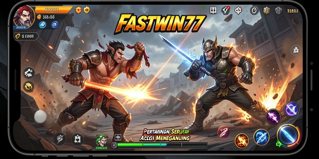 Gameplay seru dan menegangkan dalam pertarungan karakter.