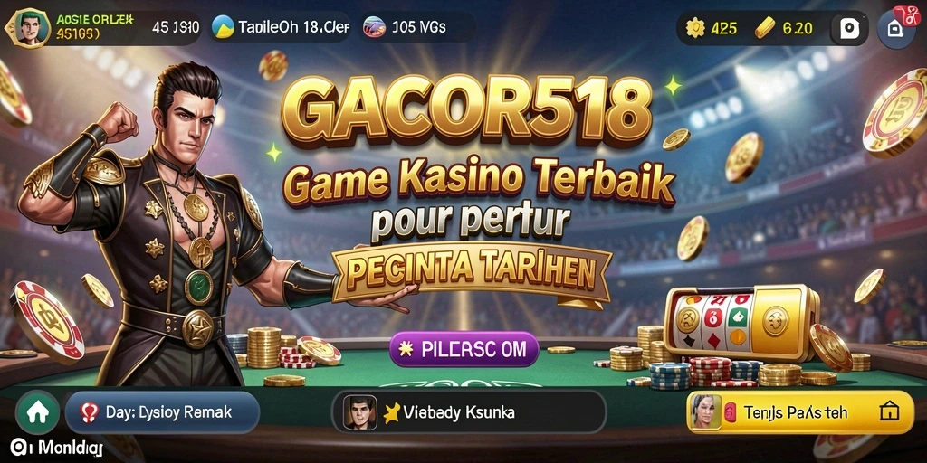 Screenshot utama GACOR518 menampilkan gameplay Kasino yang mengasyikkan.