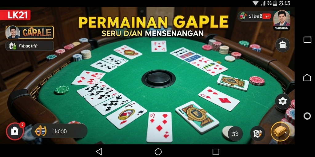 Screenshot gameplay LK21 menampilkan keseruan bermain Gaple.