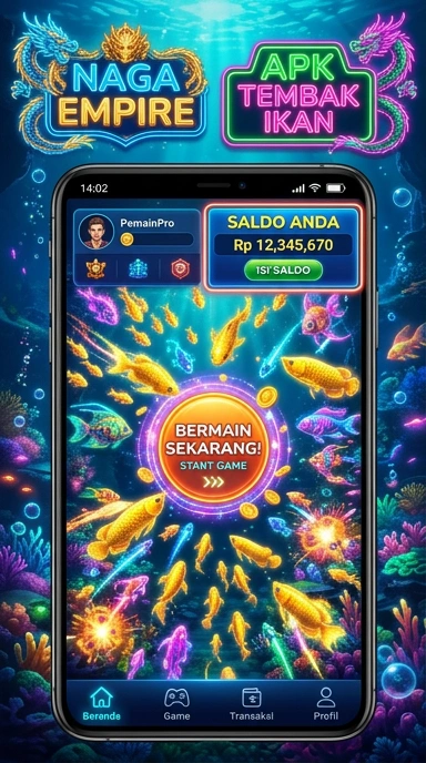 Tampilan antarmuka aplikasi nagaempire yang memudahkan navigasi.